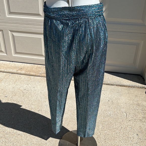 Disco 70s sparkle striped lightweight pants size small - Picture 8 of 17